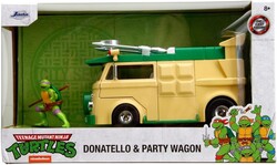 Jada Teenage Mutant Ninja Turtles Party Wagon Donatello 1:24 Figürlü Set - Thumbnail