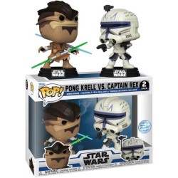 Funko - 2-Pack Disney Star Wars Clone Wars - Pong Krell Vs. Captain Rex Special Edition
