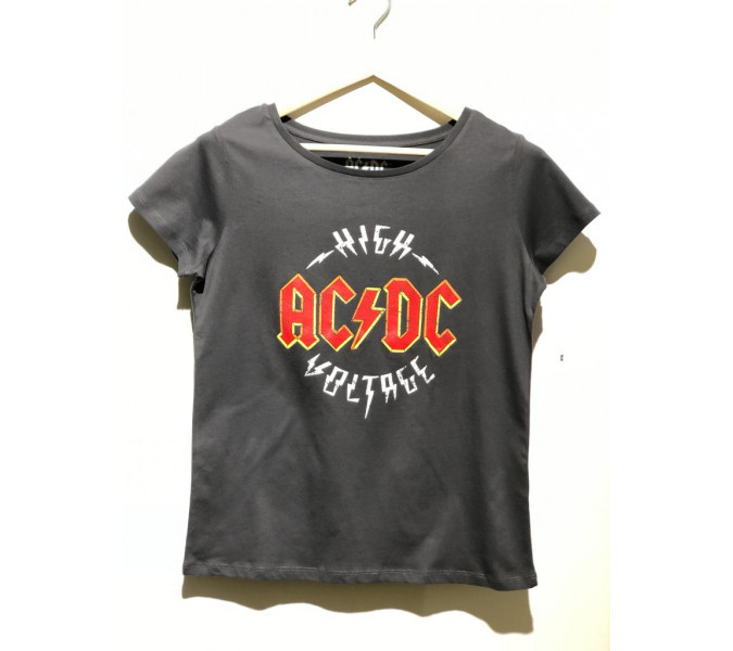 AC/DC Gri T-Shirt Large