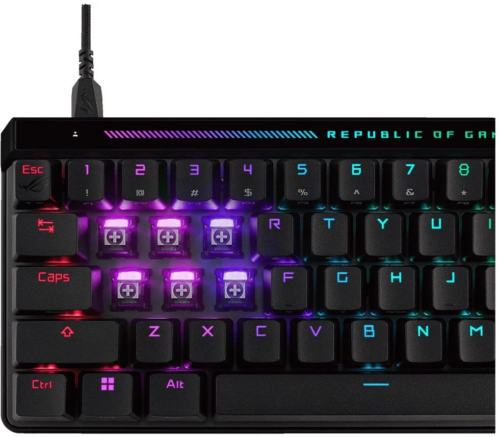 Asus ROG Falchion Ace HFX Manyetik Switch Siyah Mekanik Gaming Klavye 90MP03VE-BKYA00 - Thumbnail