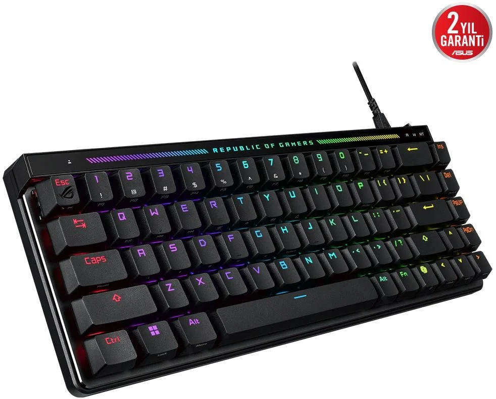 Asus ROG Falchion Ace HFX Manyetik Switch Siyah Mekanik Gaming Klavye 90MP03VE-BKYA00 - Thumbnail