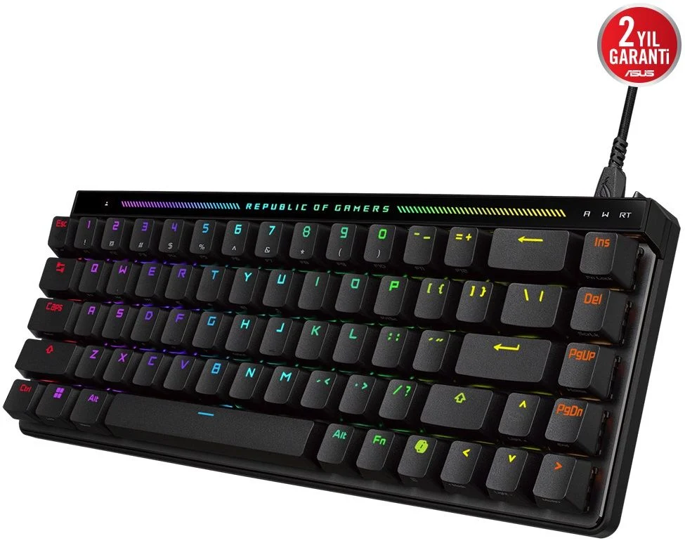 Asus ROG Falchion Ace HFX Manyetik Switch Siyah Mekanik Gaming Klavye 90MP03VE-BKYA00 - Thumbnail