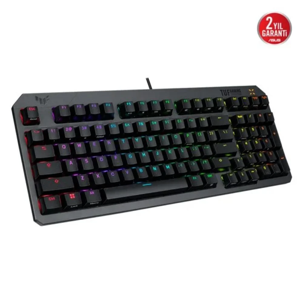 Asus TUF Gaming K3 GEN II Siyah Red Switch RGB Optik Mekanik Gaming Klavye 90MP0390-BKYA00 - Thumbnail