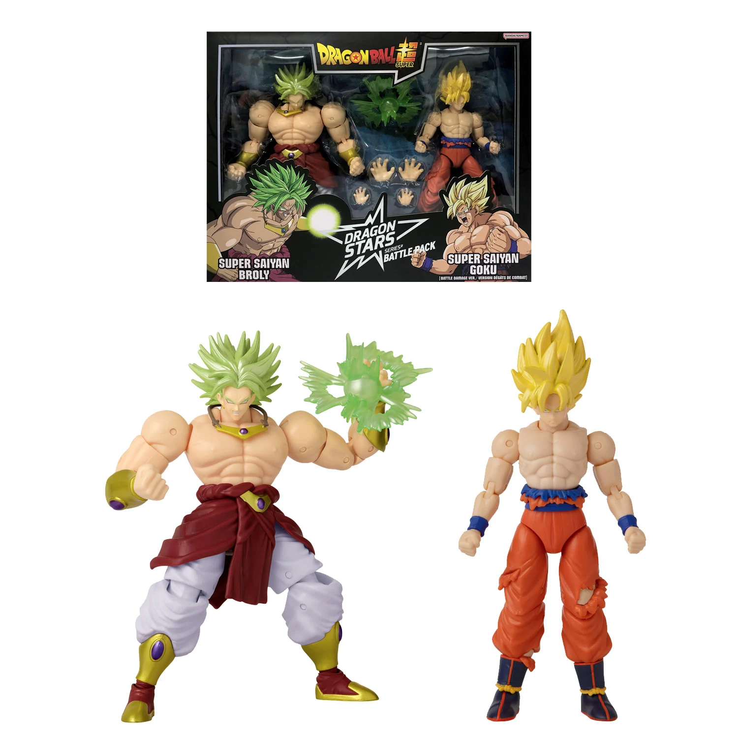 Bandai Dragon Ball Super Saiyan Goku vs Super Saiyan Broly Aksiyon Figür