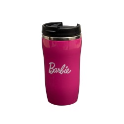 Mabbels - Barbie Travel Mug Logo Pembe
