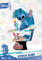 Beast Kingdom Disney Lilo and Stitch Stitch Surf PVC Statue - Thumbnail