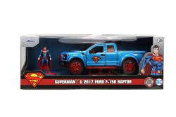 DC Comics 1/32 araba modeli - Ford F 150 Raptor 2017 (Superman figürü dahil) - Thumbnail