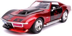 Jada Toys DC Universe Harley Quinn 1969 Chevy Corvette 1 24 - Thumbnail