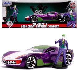 Jada Toys DC Universe Joker 2009 Chevy Corvette Stingray - Thumbnail