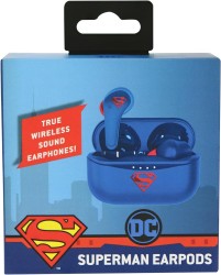 DC Universe Superman Kablosuz Kulaklık Earpods Lisanslı Şarj Kutulu - Thumbnail