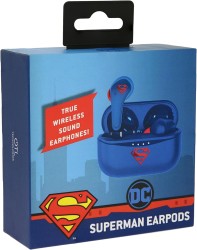 DC Universe Superman Kablosuz Kulaklık Earpods Lisanslı Şarj Kutulu - Thumbnail