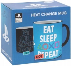 ABYSSE PLAYSTATION HEAT CHANGE MUG EAT SLEEP REPEAT - Thumbnail