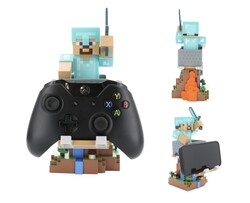 Cable Guy Minecraft Steve in Diamond Armour Phone and Gamepad Holder - Thumbnail