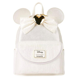 Loungefly Disney Minnie Mouse Iridescent Lace Wedding Mini Backpack - Thumbnail