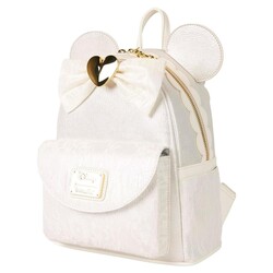 Loungefly Disney Minnie Mouse Iridescent Lace Wedding Mini Backpack - Thumbnail