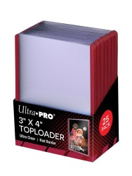 Ultra Pro - Ultra Pro 7,5cm X 10cm Red Border Toploader 25'li