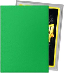 Dragon Shield 100 Matte Dual Sleeves Apple Green and Silver - Thumbnail