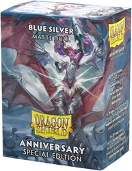 Dragon Shield 100 Matte Dual Sleeves Cobalt and Silver - Thumbnail