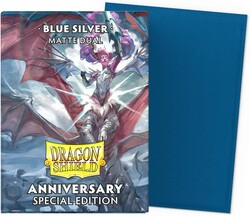 Dragon Shield 100 Matte Dual Sleeves Cobalt and Silver - Thumbnail