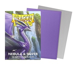 Dragon Shield - Dragon Shield 100 Matte Dual Sleeves Nebula and Silver