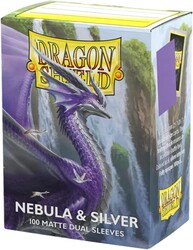 Dragon Shield 100 Matte Dual Sleeves Nebula and Silver - Thumbnail