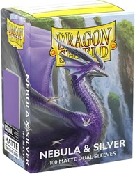 Dragon Shield 100 Matte Dual Sleeves Nebula and Silver - Thumbnail