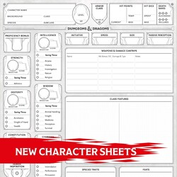 Dungeons and Dragons Character Sheets - Thumbnail