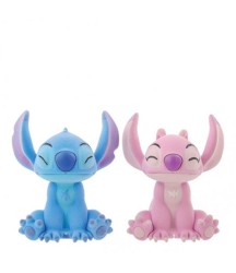 Enesco Disney Flocked Kissing Angel and Stitch Figurine - Thumbnail
