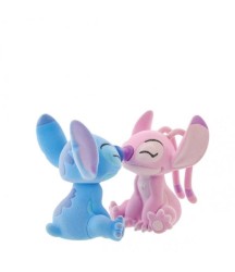 Enesco Disney Flocked Kissing Angel and Stitch Figurine - Thumbnail