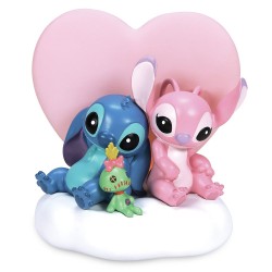 Enesco Disney Light Up Stitch Angel and Scrump Figür