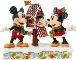 Enesco Disney Mickey and Minnie Posting Christmas Letter Figurine - Thumbnail