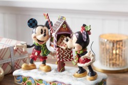 Enesco Disney Mickey and Minnie Posting Christmas Letter Figurine - Thumbnail