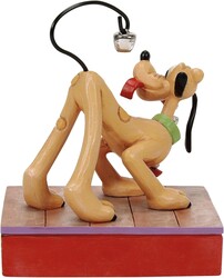 Enesco Disney Traditions Jim Shore Pluto Noel Jingle Çan Kuyruklu Heykel - Thumbnail