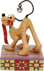 Enesco Disney Traditions Jim Shore Pluto Noel Jingle Çan Kuyruklu Heykel - Thumbnail