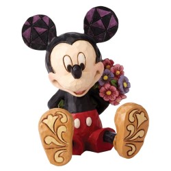Enesco Disney Mickey with Flowers Mini Figurine - Thumbnail