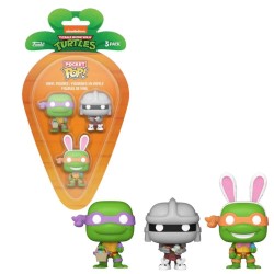 Funko - 3-Pack Carrot Pocket Pop: Teenage Mutant Ninja Turtles - Donatello, Michelangelo, Shredder