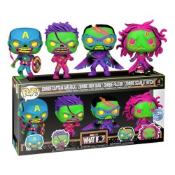 Funko - Pop 4 Pack: Marvel What If...? Zombie Captain America/zombie Iron Man/zombie