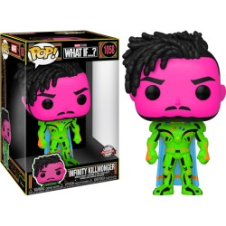 Funko Pop Figür Jumbo Marvel What If Infinity Killmonger Blacklight Special Edition No 1058