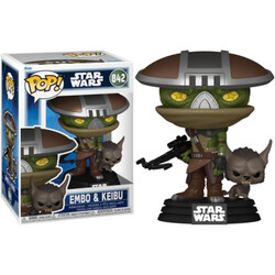 Funko Pop Figure Star Wars Mandalorian and Grogue Embo and Keibu