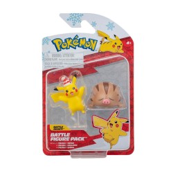 JAZWARES POKEMON BATTLE HOLIDAY PIKACHU AND SWINUB - Thumbnail