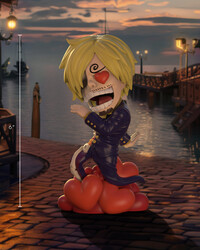 Mighty Jaxx XXRay One Piece Wanted Series Figure Sanji - Thumbnail