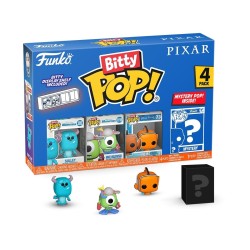 Funko Bitty Pop 4 Pack Disney Pixar Sulley, Mike Wazowski, Nemo, Mystery Pop
