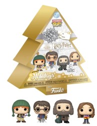 Funko Pocket Pop 4 Pack Harry Potter Happy Holidays Tree Box