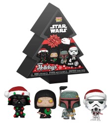 Funko Pocket Pop 4 Pack Star Wars Happy Holidays Tree Box