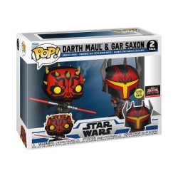 Funko - Pop 2-Pack Disney Star Wars Clonewars - Darth Maul & Gar Saxon Glows İn The Dark
