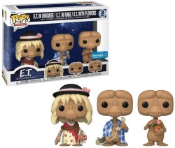 Funko Pop 3 Pack Movies ET in Disguise ET in Robe ET in Flowers Figür Seti
