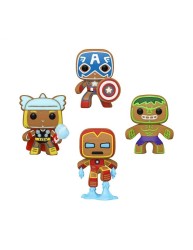 Pop 4 Pack Marvel Gingerbread Serisi - Captain America & Iron Man & Hulk & Thor Special Edition - Thumbnail