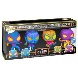 Funko - Pop 4-Pack Marvel Spider-Man Miles Morales - Miles Morales Classic Suit / S.T.R.I.K.E.