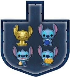 Funko - Funko Pop 4 Pack Pocket Pop Disney Happy Hanukkah Stitch Dreidel Box