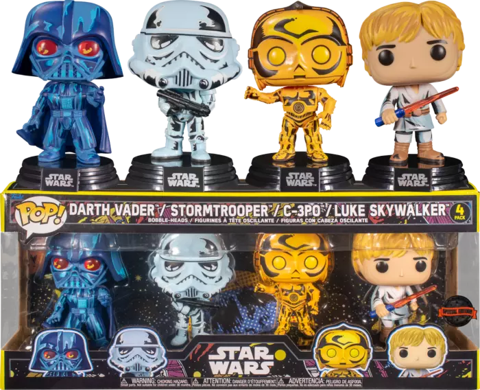  - Funko Pop 4 Pack Star Wars Retro